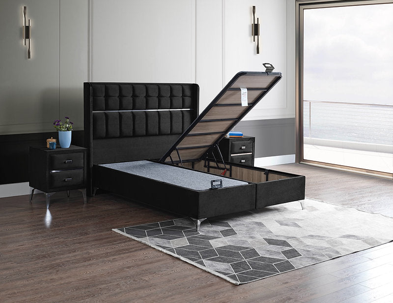 Ocean Storage Bed Frame Black