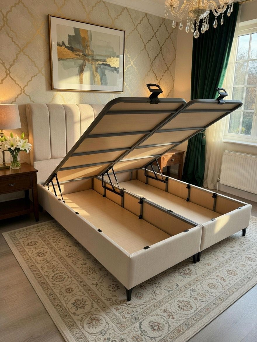 Salsa Ottoman Bed with headboard